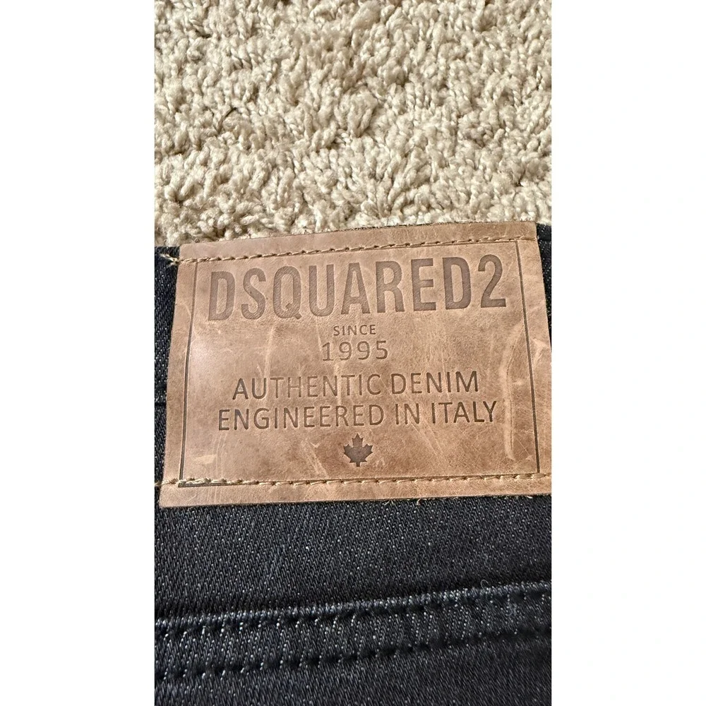 Dsquared2 Classic Kenny Jeans Mens 50 Distressed‎ Black Denim Italy jj20